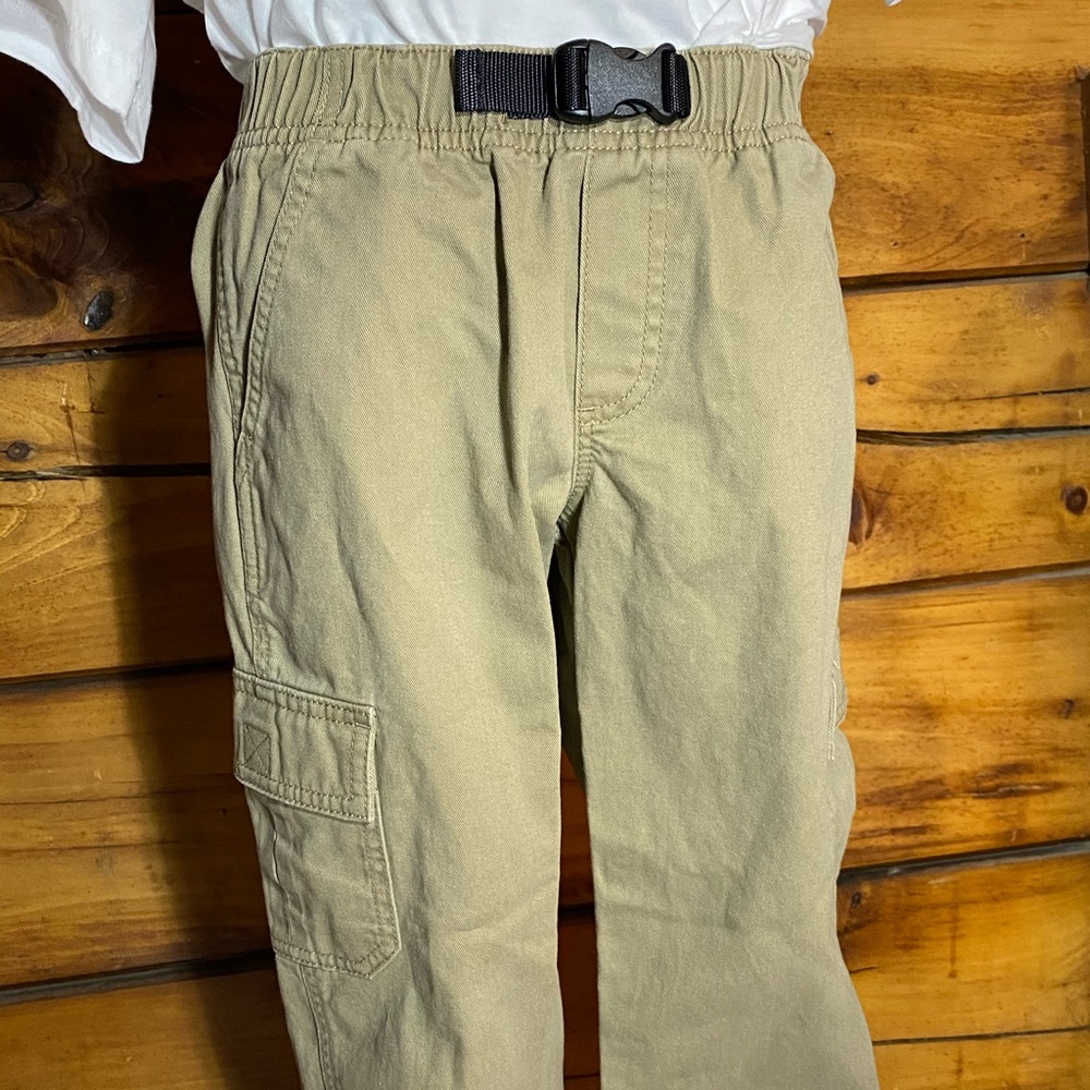 LL BEAN BOY’S CARGO KHAKI PANTS SIZE 5-6